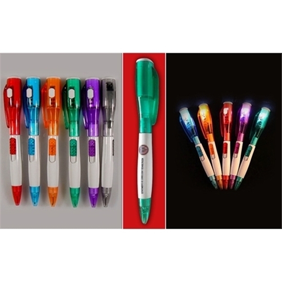 Flashlight Pen Translucent with top LED flashlight Torch