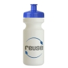 The Eco-Cyclist - 22 oz. Sports Bottle White w/ Blue Lid