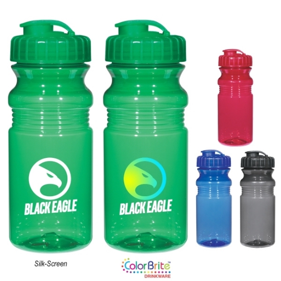 20 Oz. Poly-Clear Fitness Bottle With Super Sipper Lid