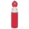 24 Oz. Tritan Flip-Top Sports Bottle- Translucent Red w/ White Accents