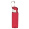 24 Oz. Tritan Flip-Top Sports Bottle- Translucent Red w/ White Accents