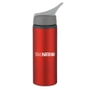 25 oz. Aluminum Bike Bottle-Metallic Red w/ Gray Lid