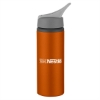 25 oz. Aluminum Bike Bottle-Metallic Orange w/ Gray Lid