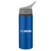 25 oz. Aluminum Bike Bottle-Metallic Blue w/ Gray Lid