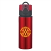 25 Oz. Aluminum Sports Bottle With Flip Top Lid - Metallic Red