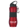 28 Oz. Stainless Steel Sport Grip Bottle-Red w/ Black Lid