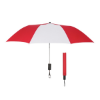 44" Arc Automatic Open Telescopic Folding Umbrella Red/White