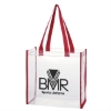 Clear Tote Bag-Maroon