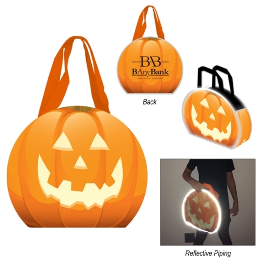 Reflective Halloween Pumpkin Tote Bag