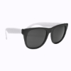 Rubberized Sunglasses White w/ Black