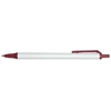 Orlando Pens White Barrel with Burgundy Trim