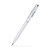 Aluminum Twist Action Ballpoint Pen Pearl White