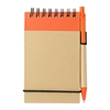 5" x 4" Recycled Spiral Jotter with Pen Orange