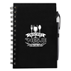 Black Plastic Spiral Bound Jotter with Pen