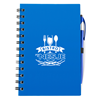 Blue Plastic Spiral Bound Jotter with Pen