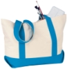 Medium Snap Tote-Aqua Blue