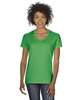 Gildan Ladies Heavy Cotton 100% Cotton V-Neck T-Shirt Heather Irish Green