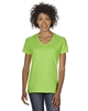 Gildan Ladies Heavy Cotton 100% Cotton V-Neck T-Shirt Heather Lime