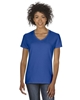 Gildan Ladies Heavy Cotton 100% Cotton V-Neck T-Shirt Royal