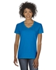 Gildan Ladies Heavy Cotton 100% Cotton V-Neck T-Shirt Sapphire