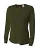 A4 Ladies' Long Sleeve Cooling Performance Crew Shirts Military Green