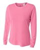 A4 Ladies' Long Sleeve Cooling Performance Crew Shirts Pink