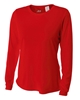 A4 Ladies' Long Sleeve Cooling Performance Crew Scarlet