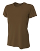 Custom A4 Ladies' Cooling Performance T-Shirts Brown