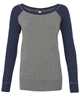 Bella + Canvas Ladies' Sponge Fleece Wide Neck Sweatshirts Deep Heather Navy