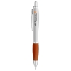 Curvaceous Matte Silver Ballpoint Pumpkin Orange