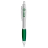 Curvaceous Matte Silver Ballpoint Green