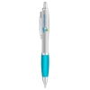 Curvaceous Matte Silver Ballpoint Caribbean Blue