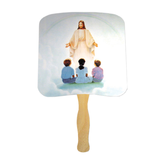 Jesus and Children Hand Fan
