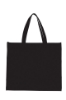 Laminated Non-Woven Landscape Tote-Black