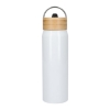 Billy 26oz Eco-Friendly Aluminum Bottle With FSC® Bamboo Lid White