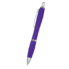 Satin Pens With Antimicrobial Additive Purple/Silver Trim