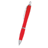 Satin Pens With Antimicrobial Additive Red/Silver Trim