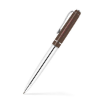 Twist Action Aluminum Ballpoint Pen w/Chrome Barrel Brown