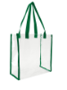 Clear Game Tote Forest Green Trim