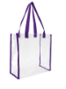 Clear Game Tote Purple Trim