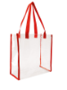 Clear Game Tote Red Trim