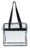 Clear Zippered Tote Black Trim