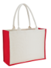 Cotton Landscape Tote Red Trim