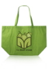 Full Color Sublimation Reusable Tote Bags Lime Green