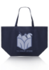 Full Color Sublimation Reusable Tote Bags Navy Blue