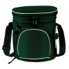 Double Compartment 12 Pack Golf Coolers Hunter Green/White Trim