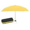 37" Arc Telescopic Folding Travel Umbrella With Eva Case Yellow