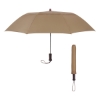 44" Arc Telescopic Folding Wood Handle Umbrella Khaki