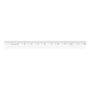 12" Enamel Flat Wood Rulers - Full Color White