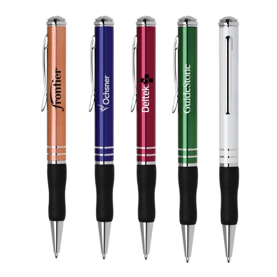 Aluminum Twist Action Ballpoint Pen w/Grip